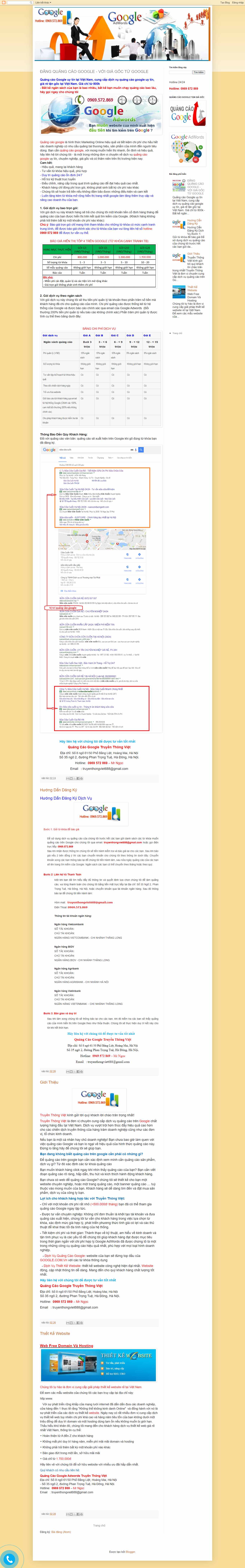 Thiết kế Web quảng cáo online dailyquangcaogoogle.com