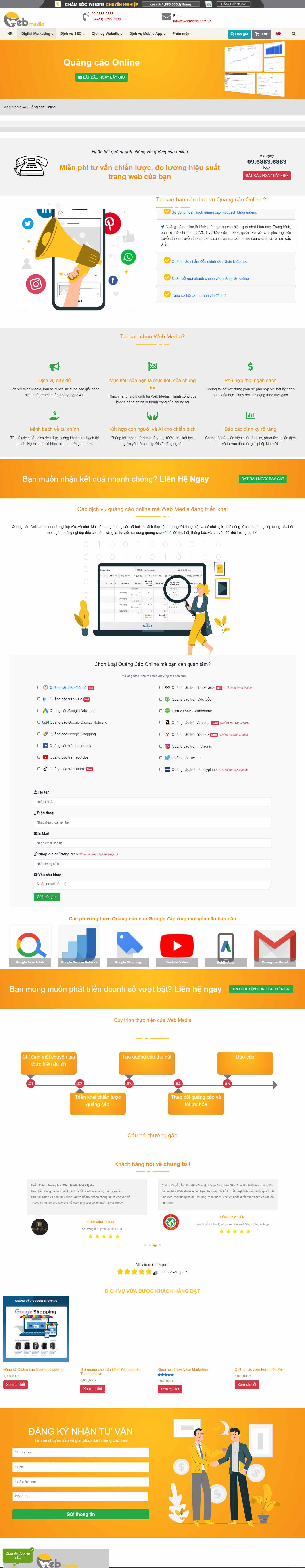 Thiết kế Web quảng cáo online webmedia.com.vn