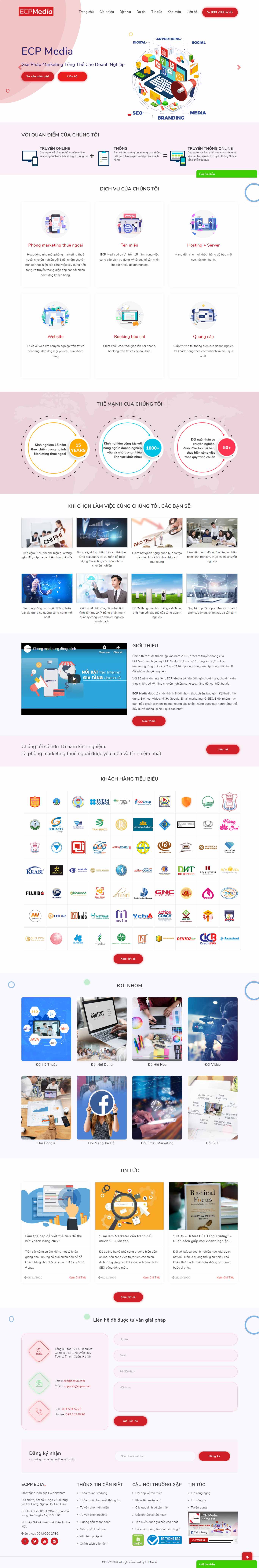 Thiết kế Web quảng cáo trực tuyến ecpmedia.vn