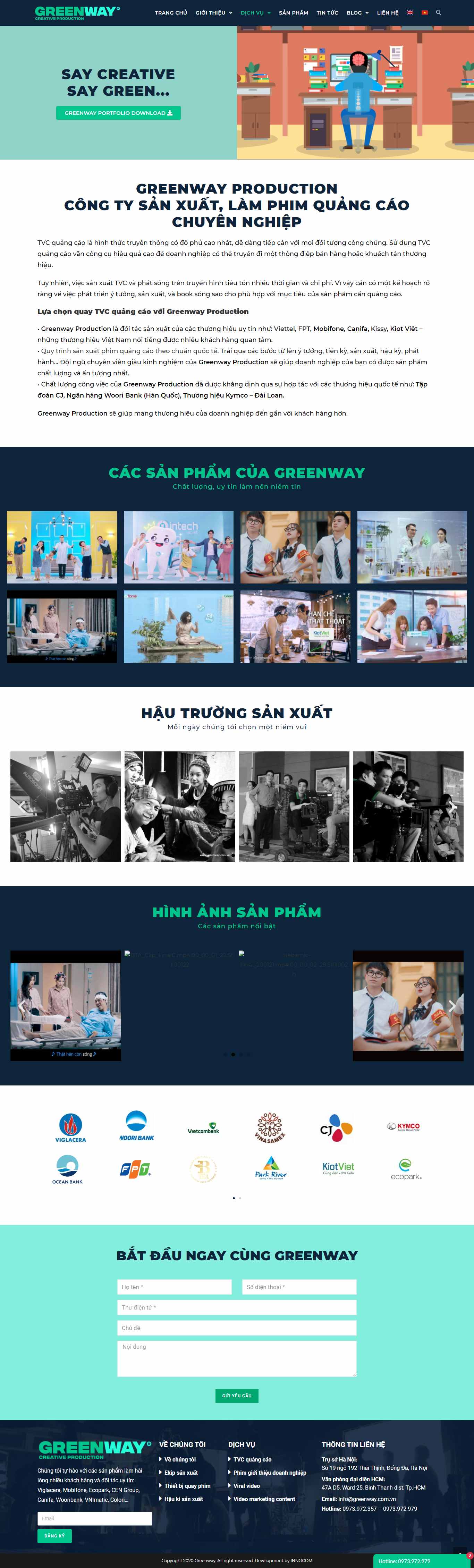 Thiết kế Web quảng cáo tvc greenway.com.vn