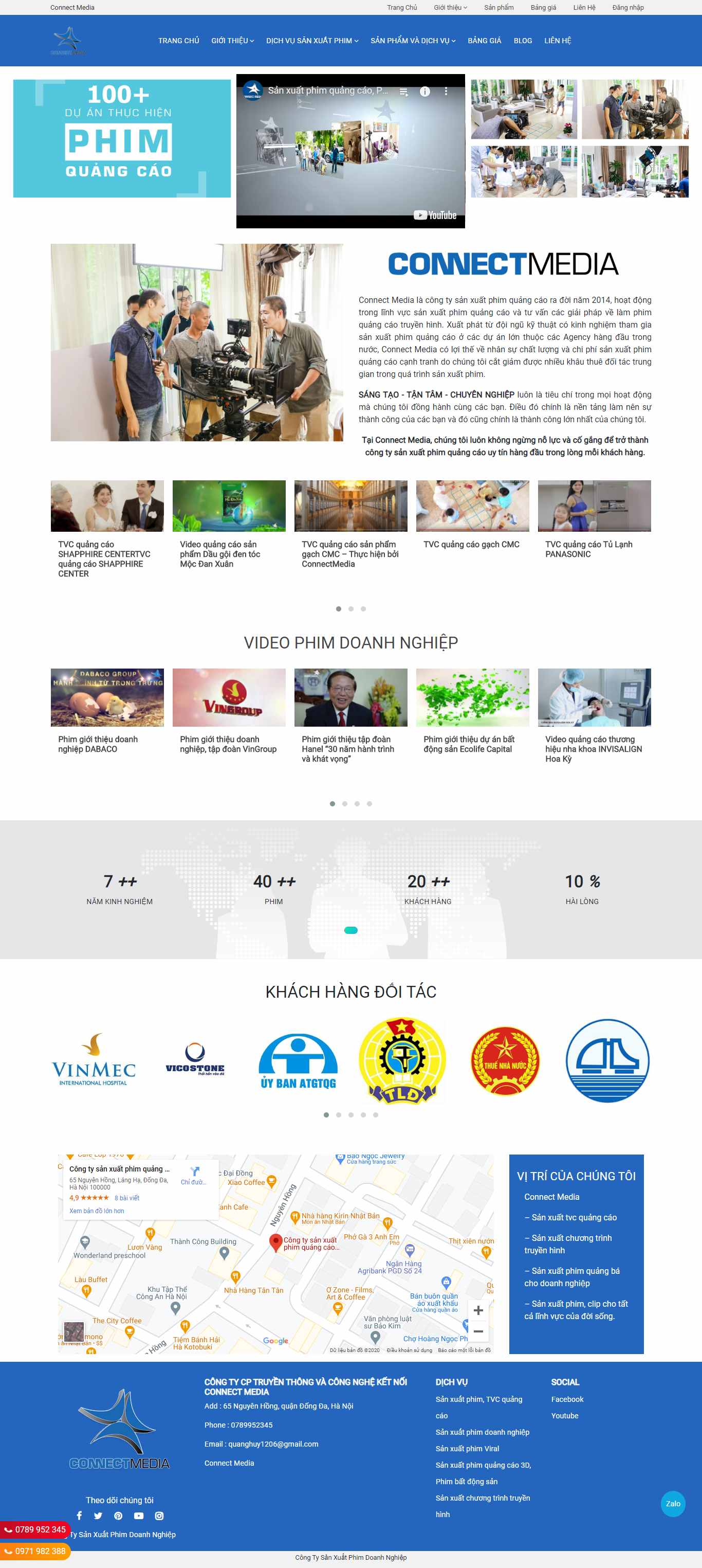 Thiết kế Web quảng cáo tvc connectmedia.vn