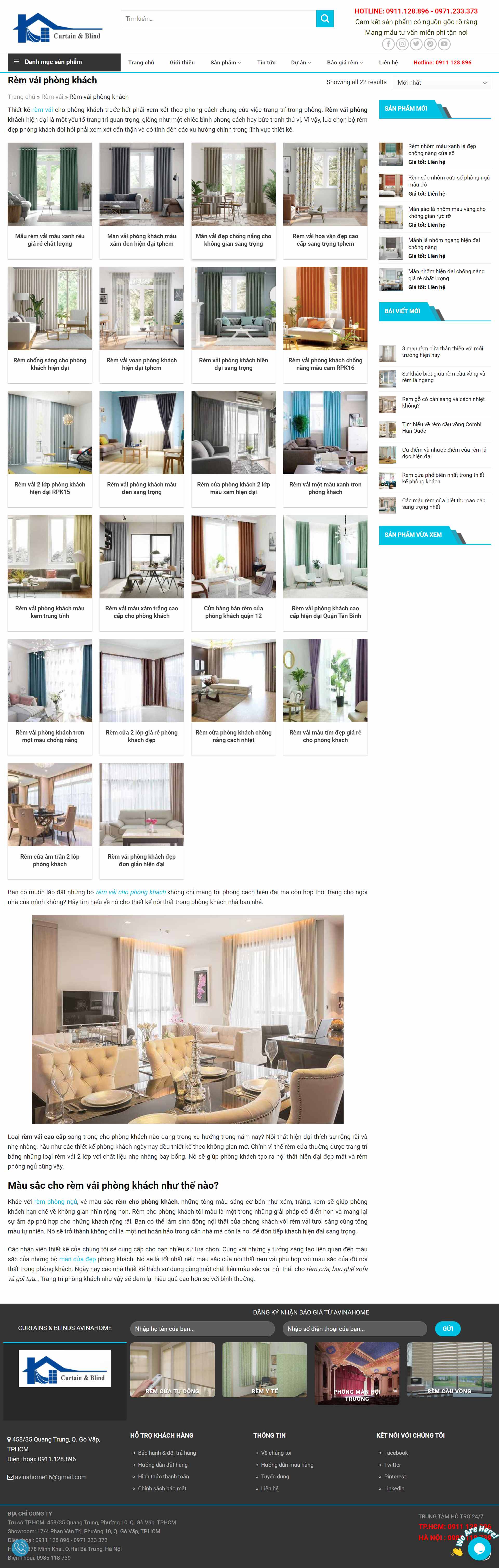 Thiết kế Web rèm vải avinahome.com