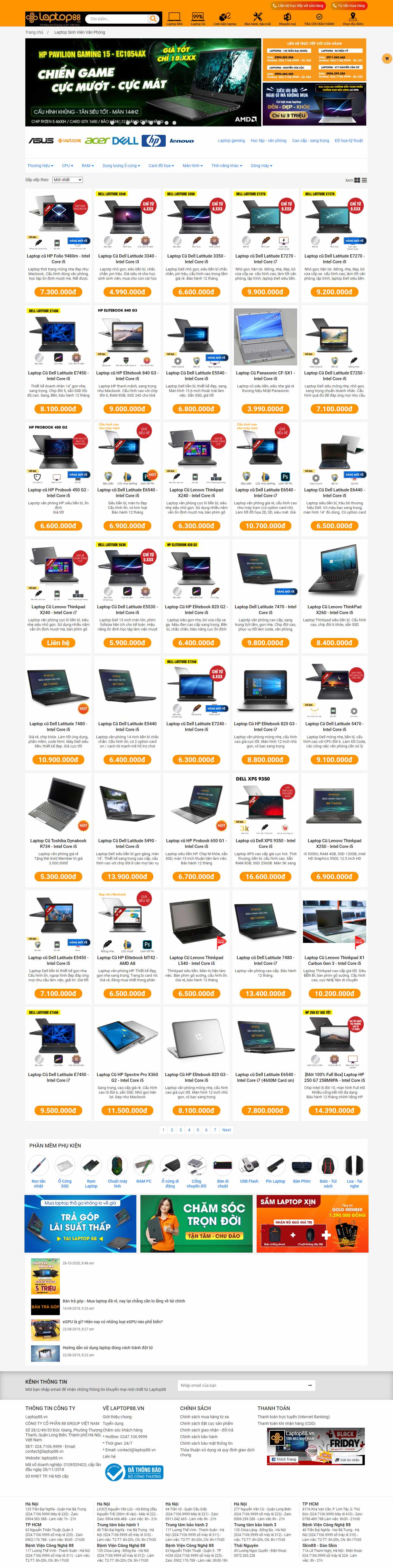 Thiết kế Web bán laptop laptop88.vn