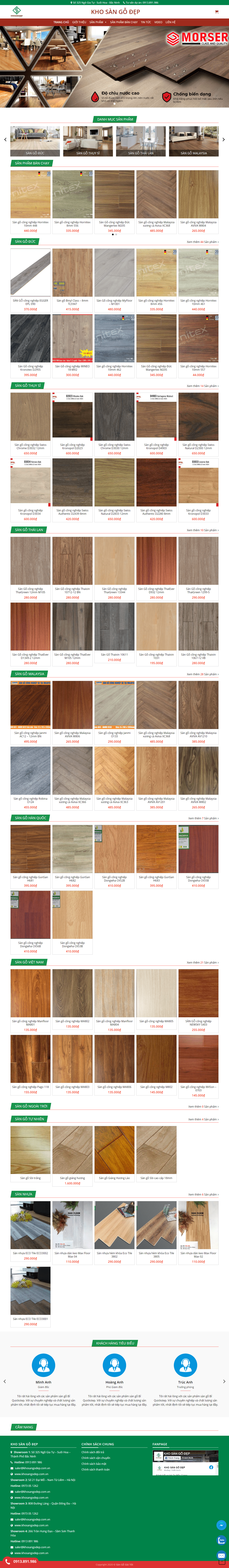 Thiết kế Web sàn gỗ khosangodep.com.vn