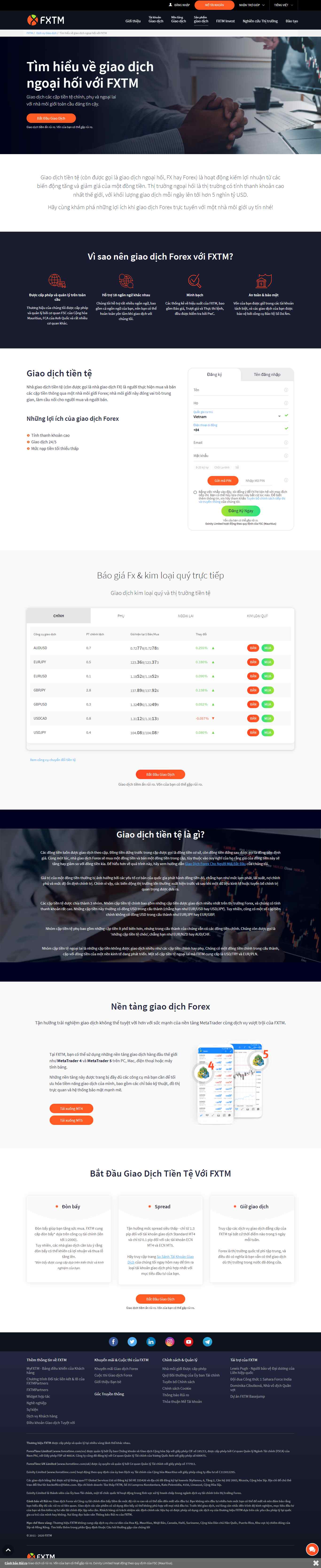 Thiết kế Web sàn giao dịch tiền tệ forextime.com