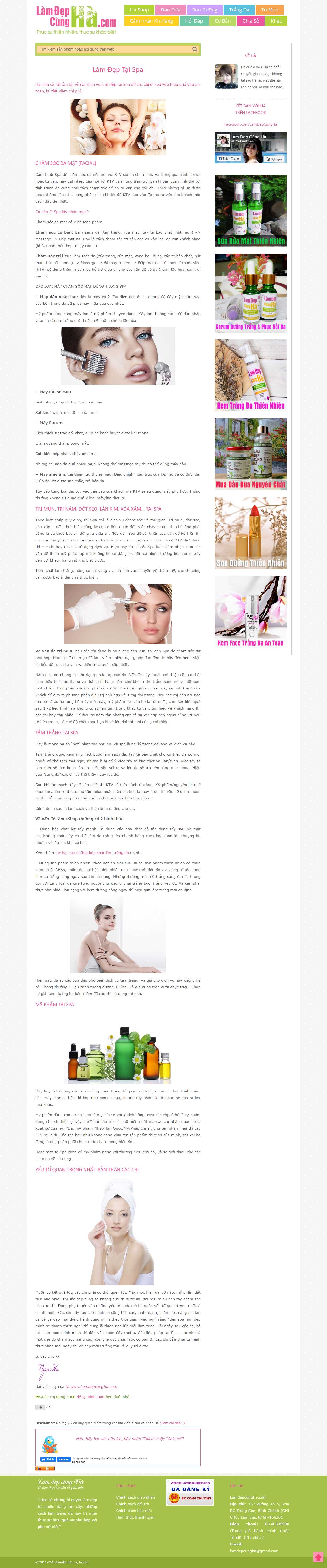 Thiết kế Web spa làm đẹp lamdepcungha.com