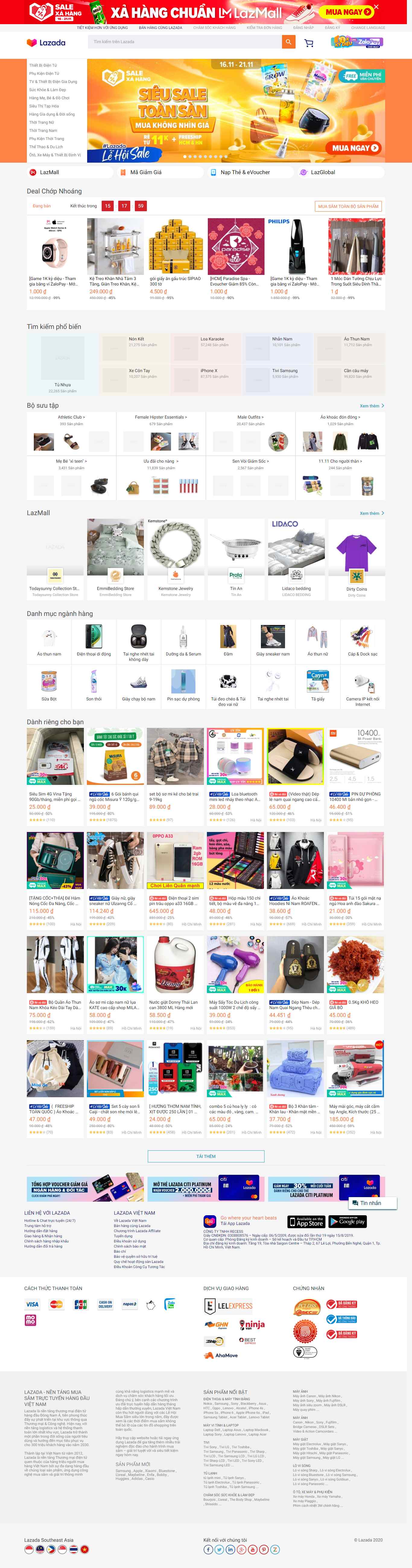 Thiết kế Web sàn thương mại điện tử lazada.vn