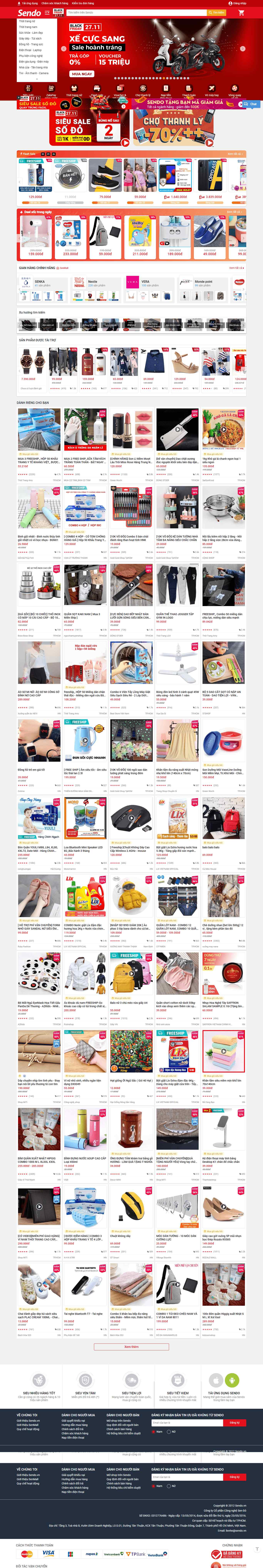 Thiết kế Web sàn thương mại điện tử sendo.vn