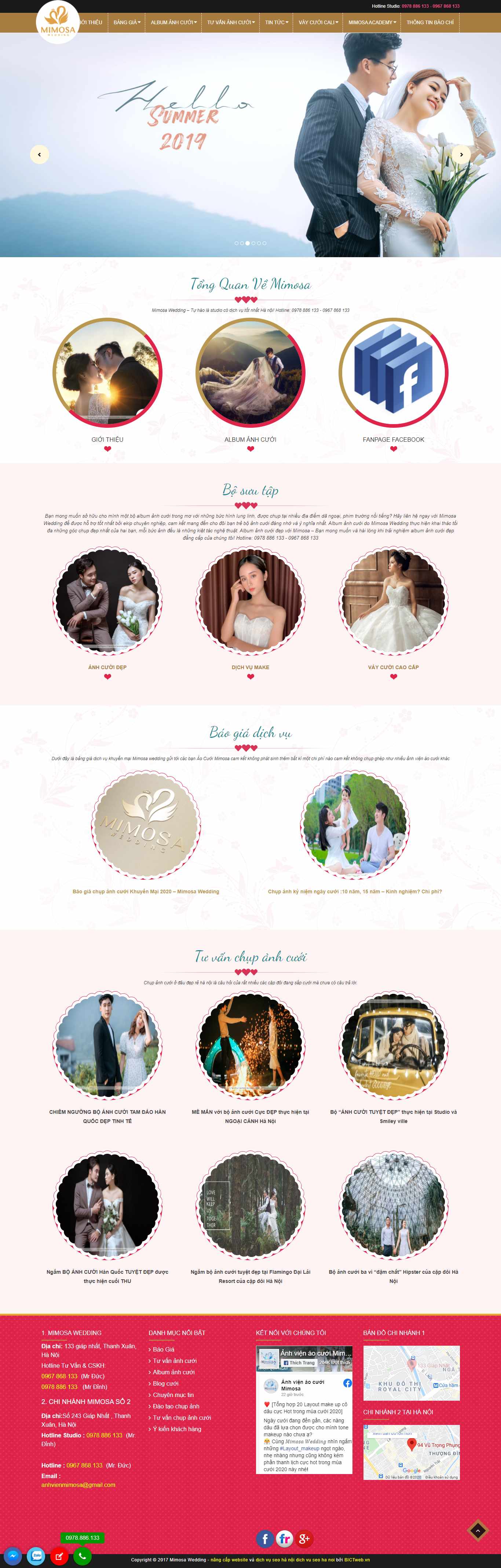 Thiết kế Web studio ảnh cưới anhvienmimosa.com