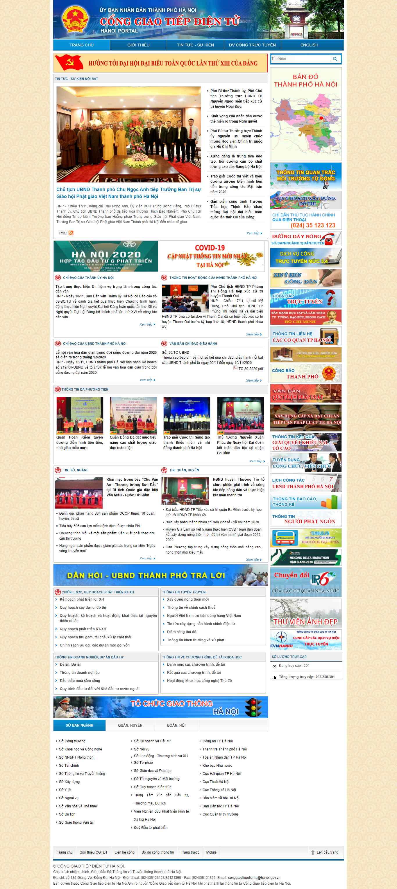 Thiết kế Web sở ban nghành portal.hanoi.gov.vn