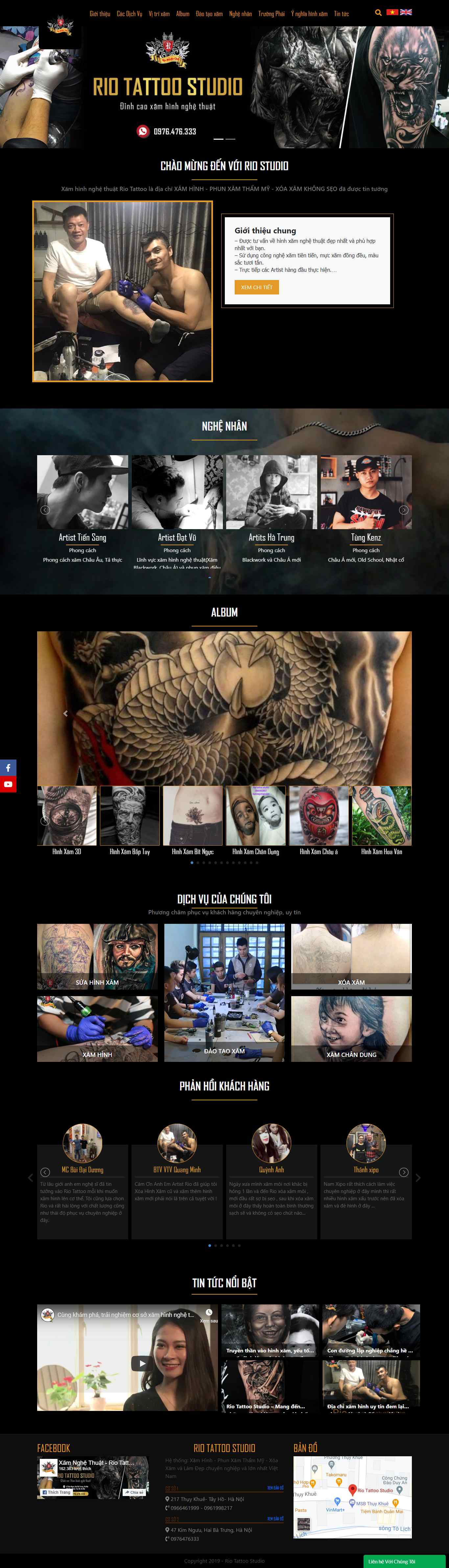 Thiết kế Web săm hình nghệ thuật riotattoostudio.com