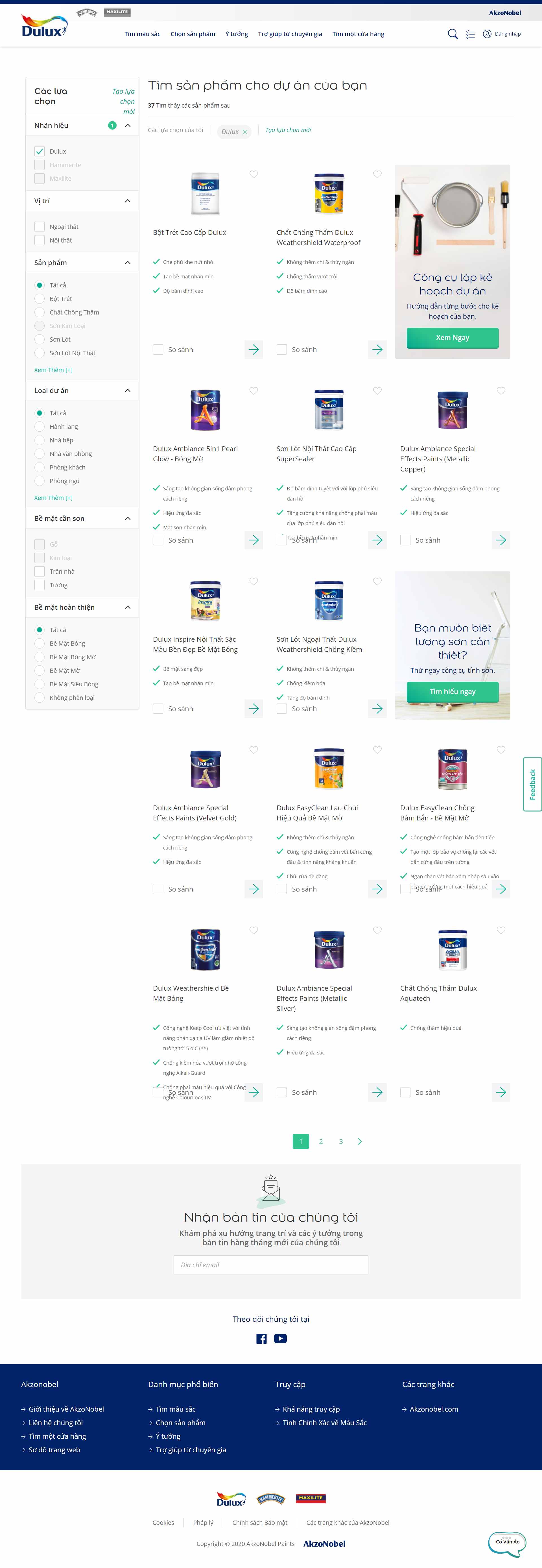 Thiết kế Web sơn nội thất dulux.vn