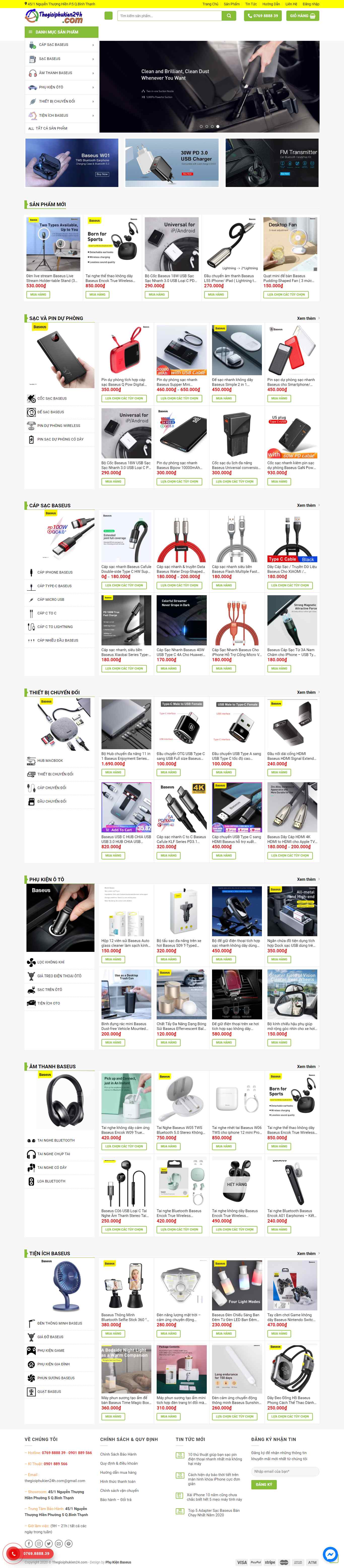 Thiết kế Web sạc dự phòng thegioiphukien24h.com