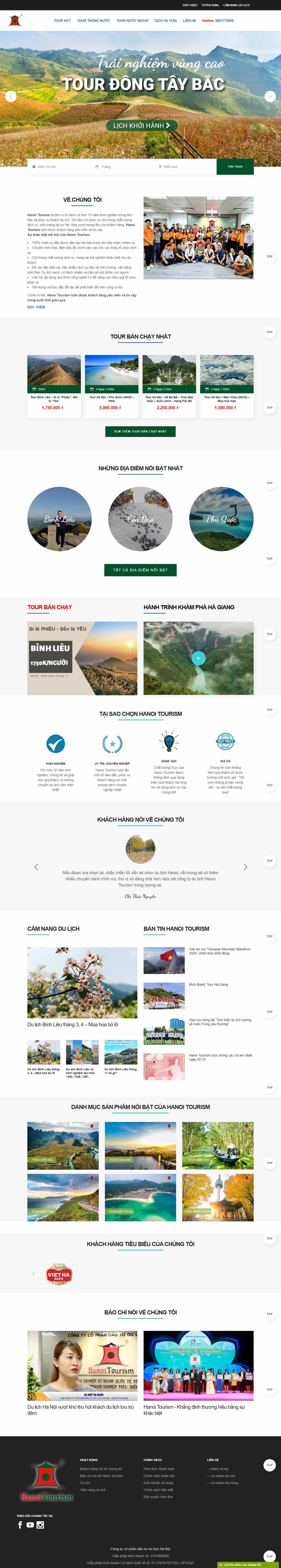 Thiết kế Web tập đoàn - tổng công ty dulichhanoi.vn