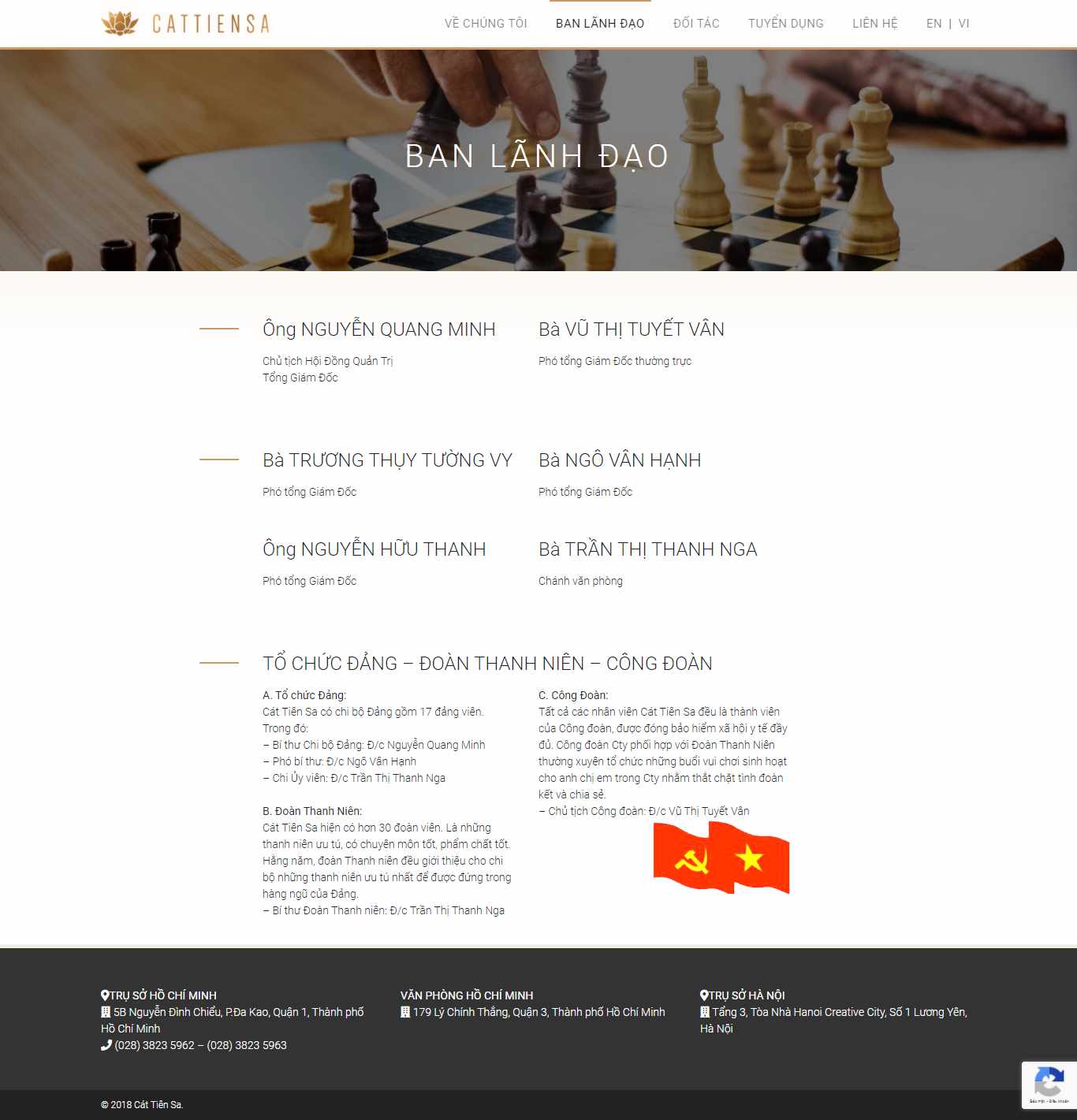 Thiết kế Web tập đoàn - tổng công ty cattiensa.com