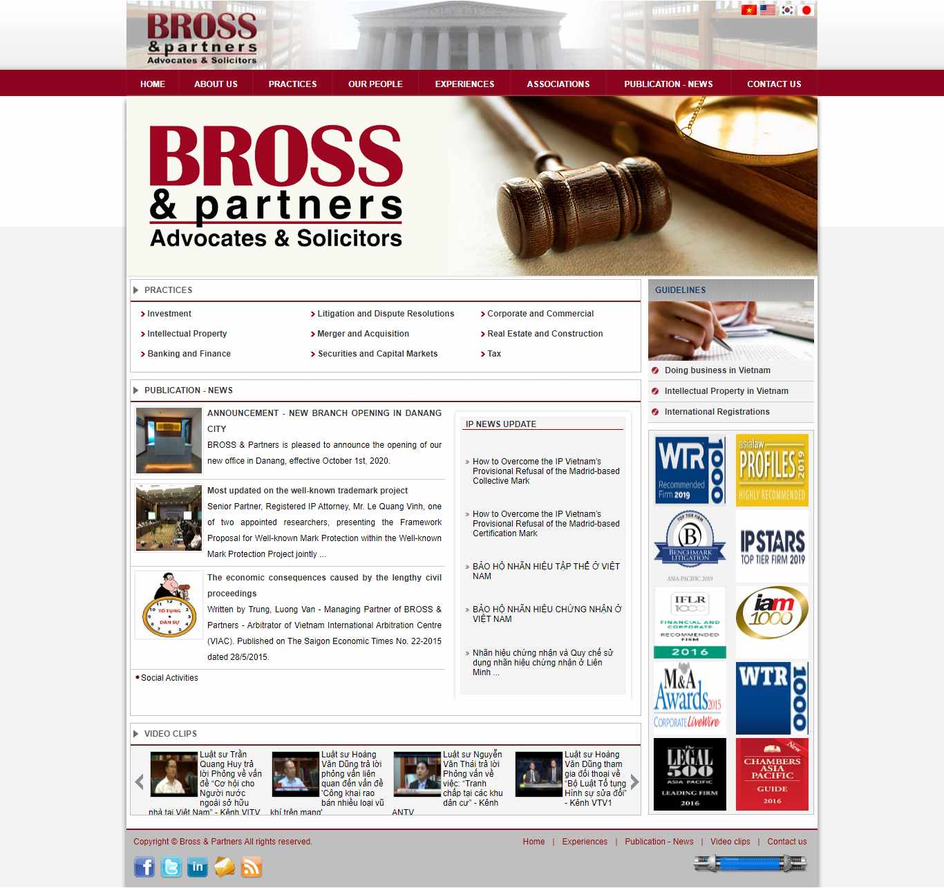 Thiết kế Web tư vấn pháp luật bross.vn