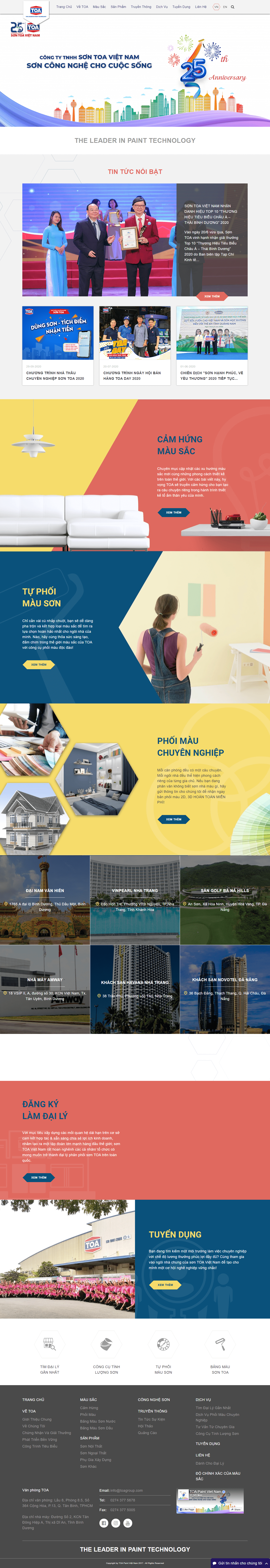 Thiết kế Web sơn ngoại thất toagroup.com.vn