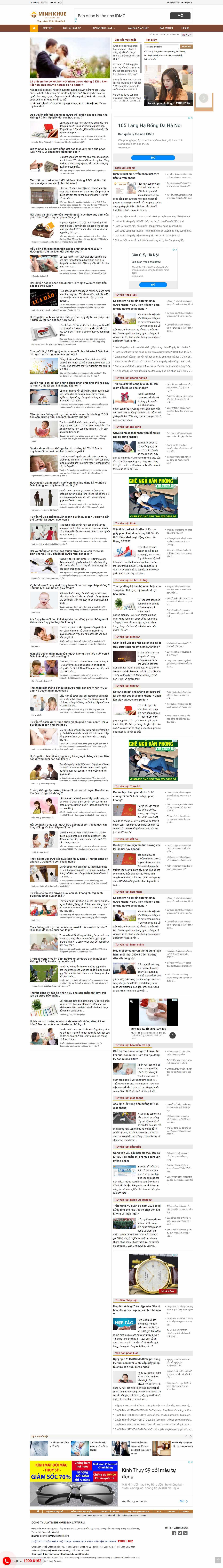 Thiết kế Web tư vấn pháp luật luatminhkhue.vn