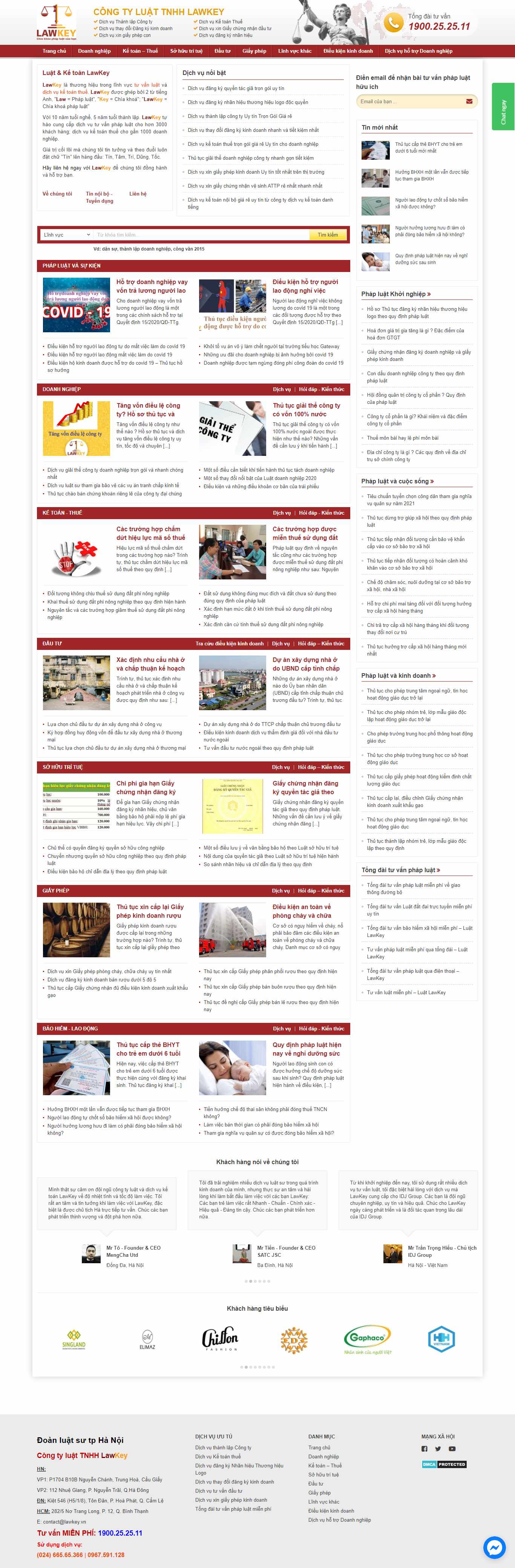Thiết kế Web tư vấn pháp luật lawkey.vn