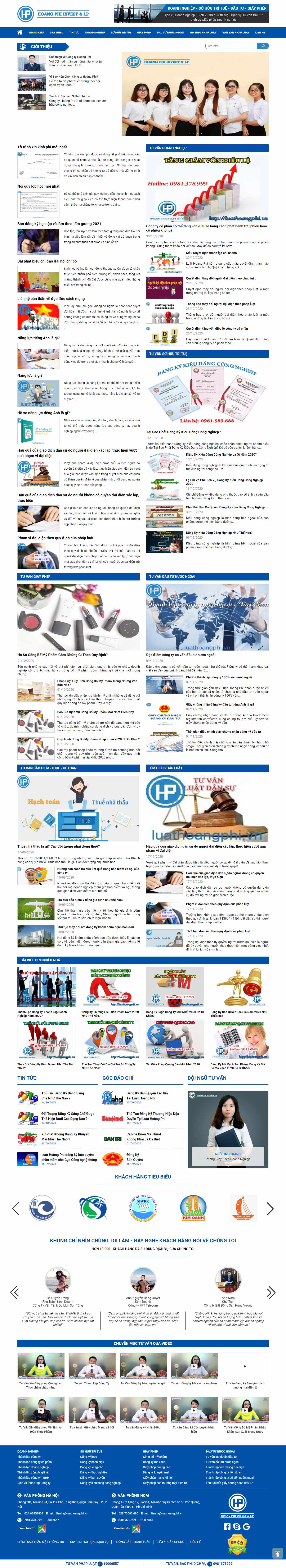 Thiết kế Web tư vấn pháp luật luathoangphi.vn
