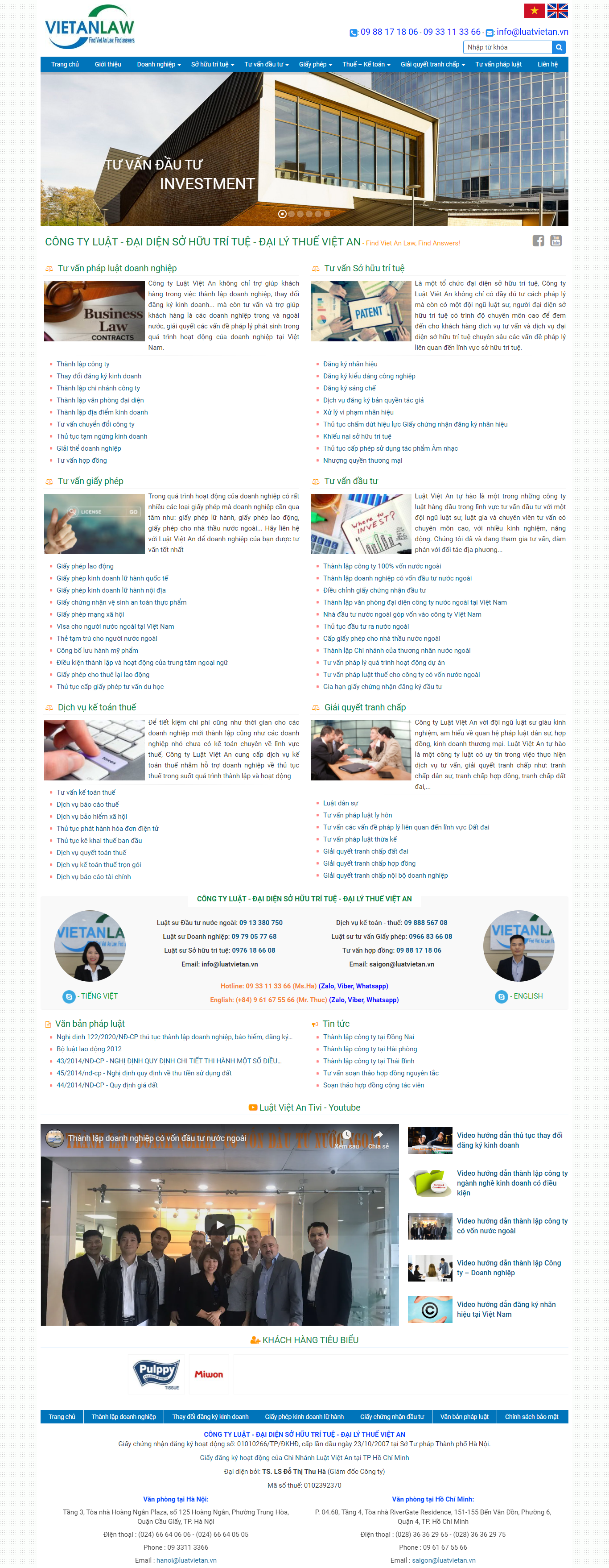 Thiết kế Web tư vấn pháp luật luatvietan.vn