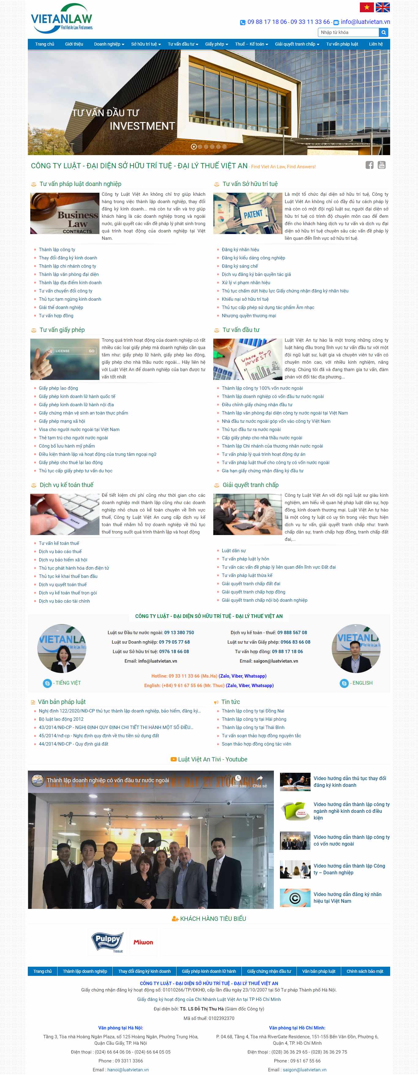 Thiết kế Web tư vấn pháp luật tuvantritam.vn