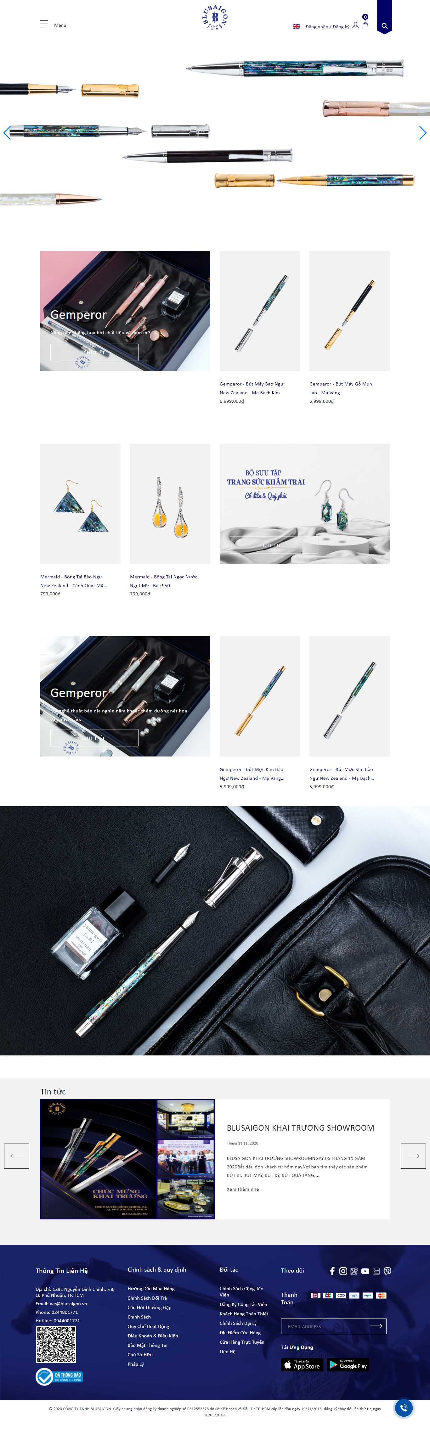 Thiết kế Web shop quà tặng blusaigon.vn