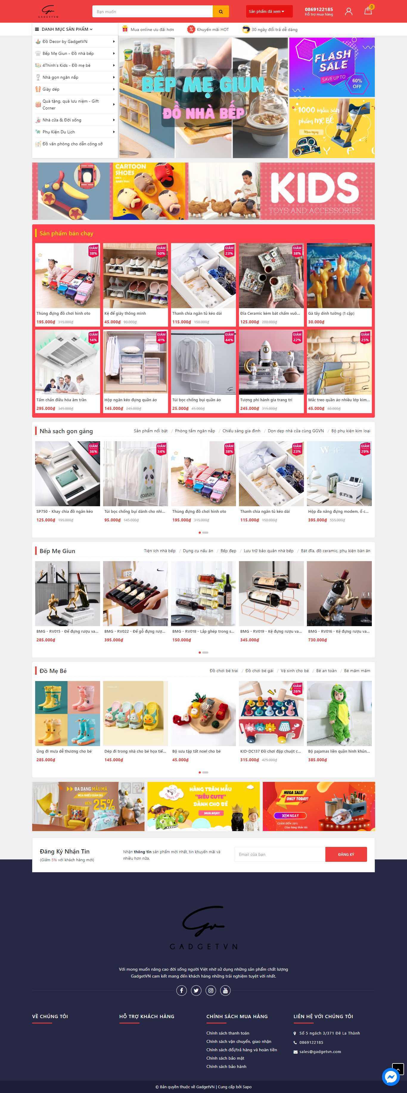 Thiết kế Web shop quà tặng gadgetvn.com