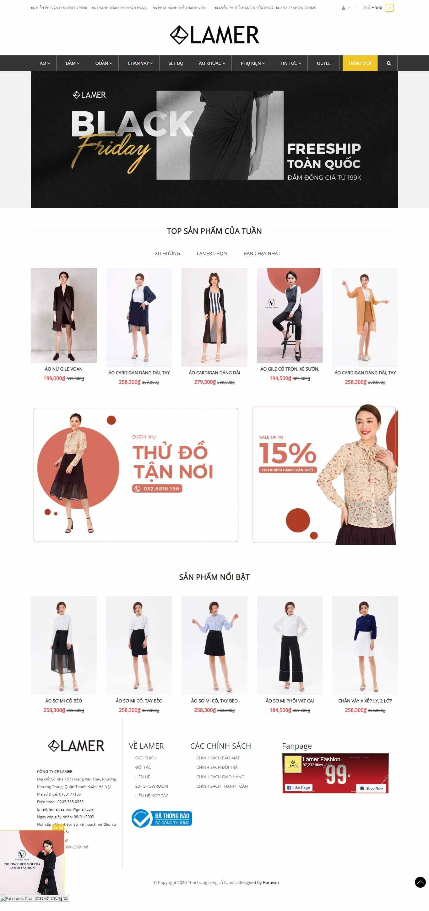 Thiết kế Web thời trang công sở lamerfashion.com