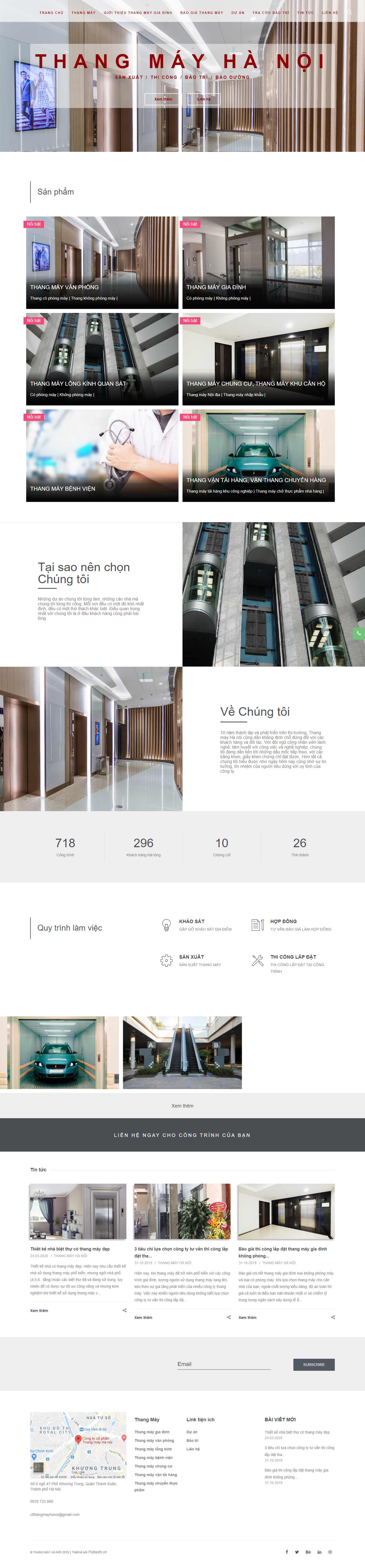 Thiết kế Web thang máy thangmayhanoi.com.vn