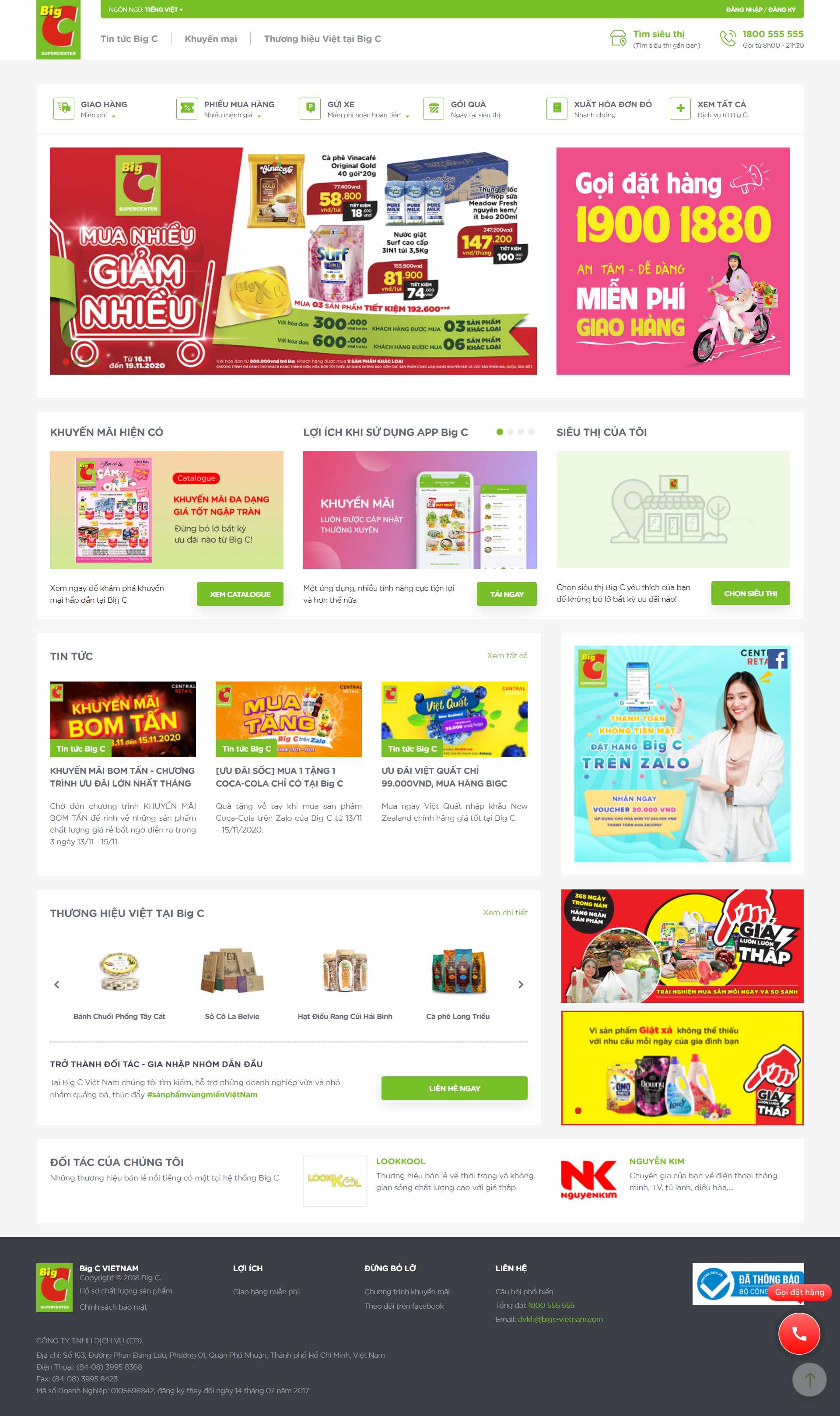 Thiết kế Web siêu thị bigc.vn