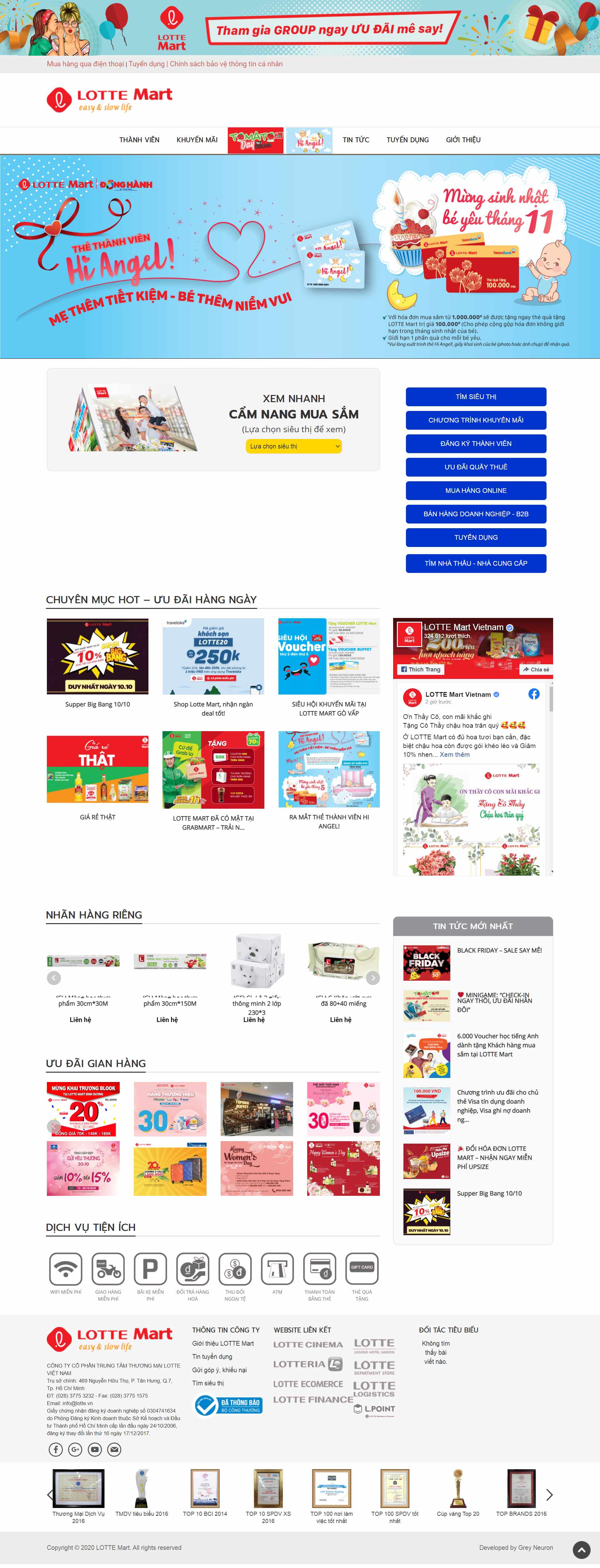 Thiết kế Web siêu thị lottemart.com.vn