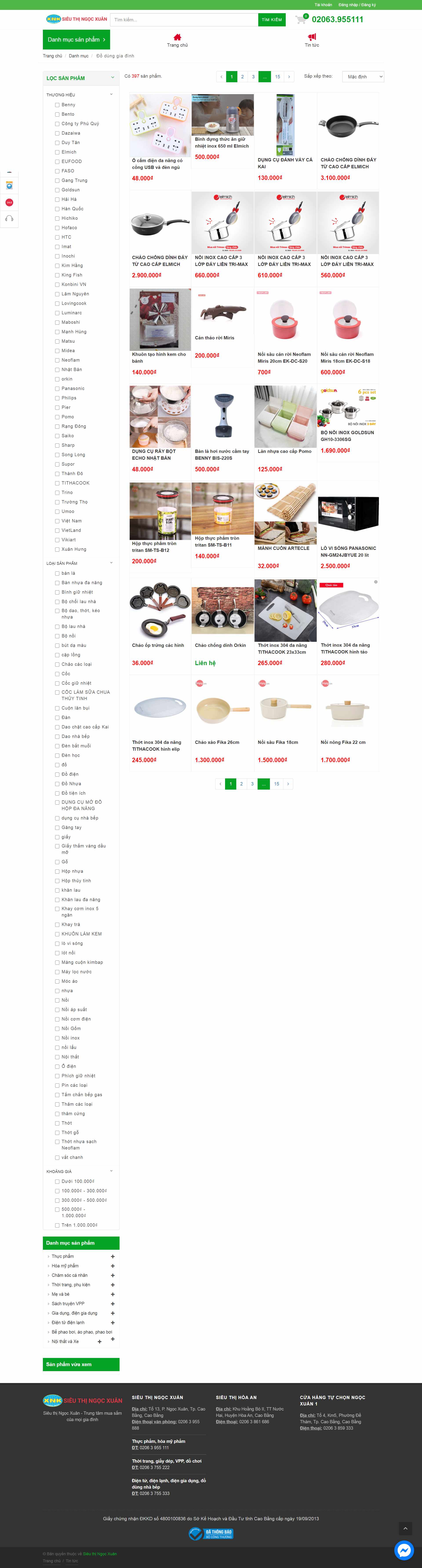 Thiết kế Web siêu thị sieuthingocxuan.com