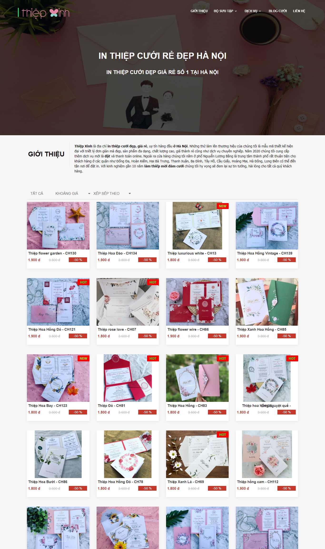 Thiết kế Web thiệp cưới thiepxinh.net