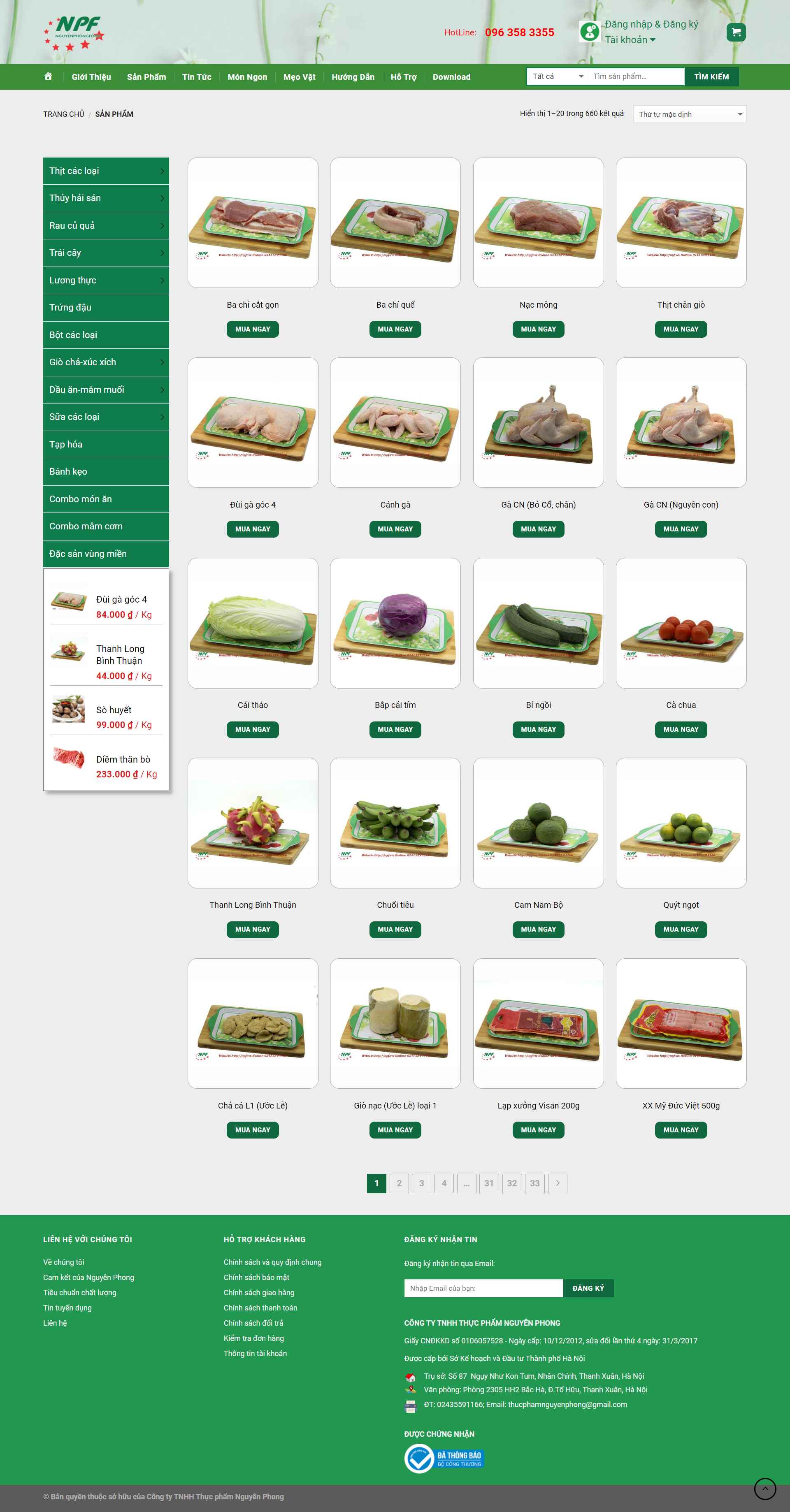 Thiết kế Web tạp hóa npf.vn