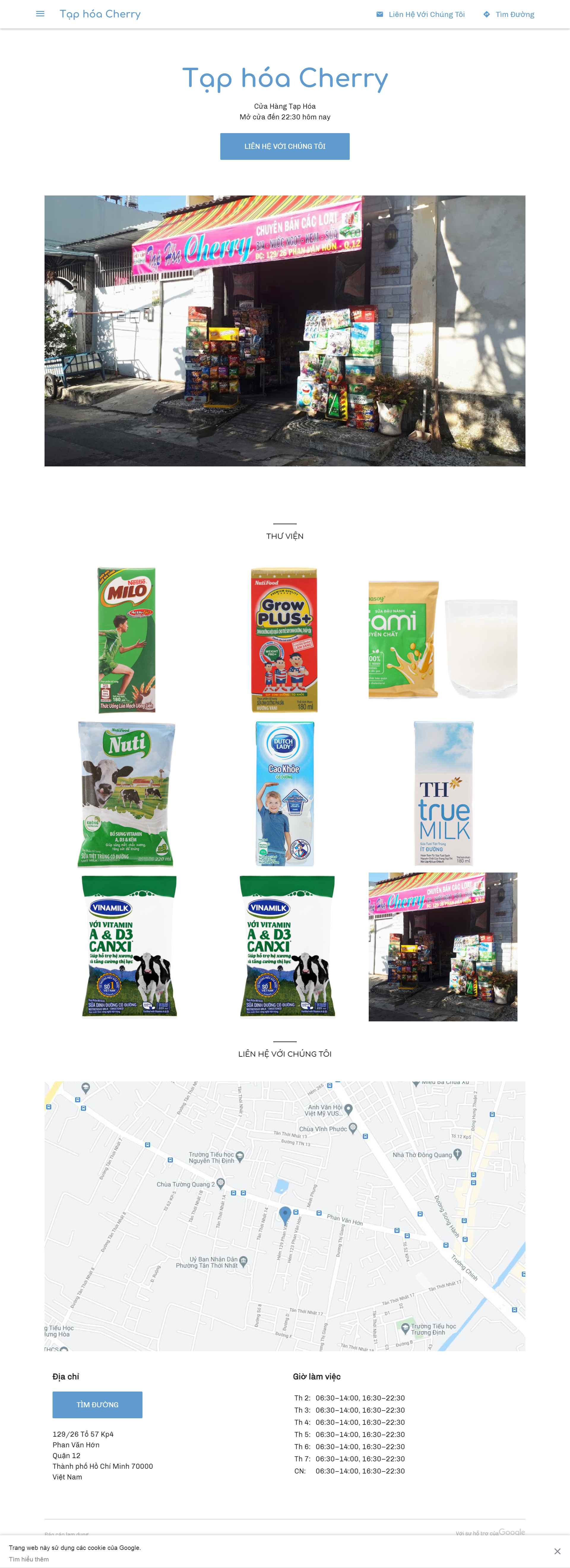 Thiết kế Web tạp hóa taphoacherry.business.site