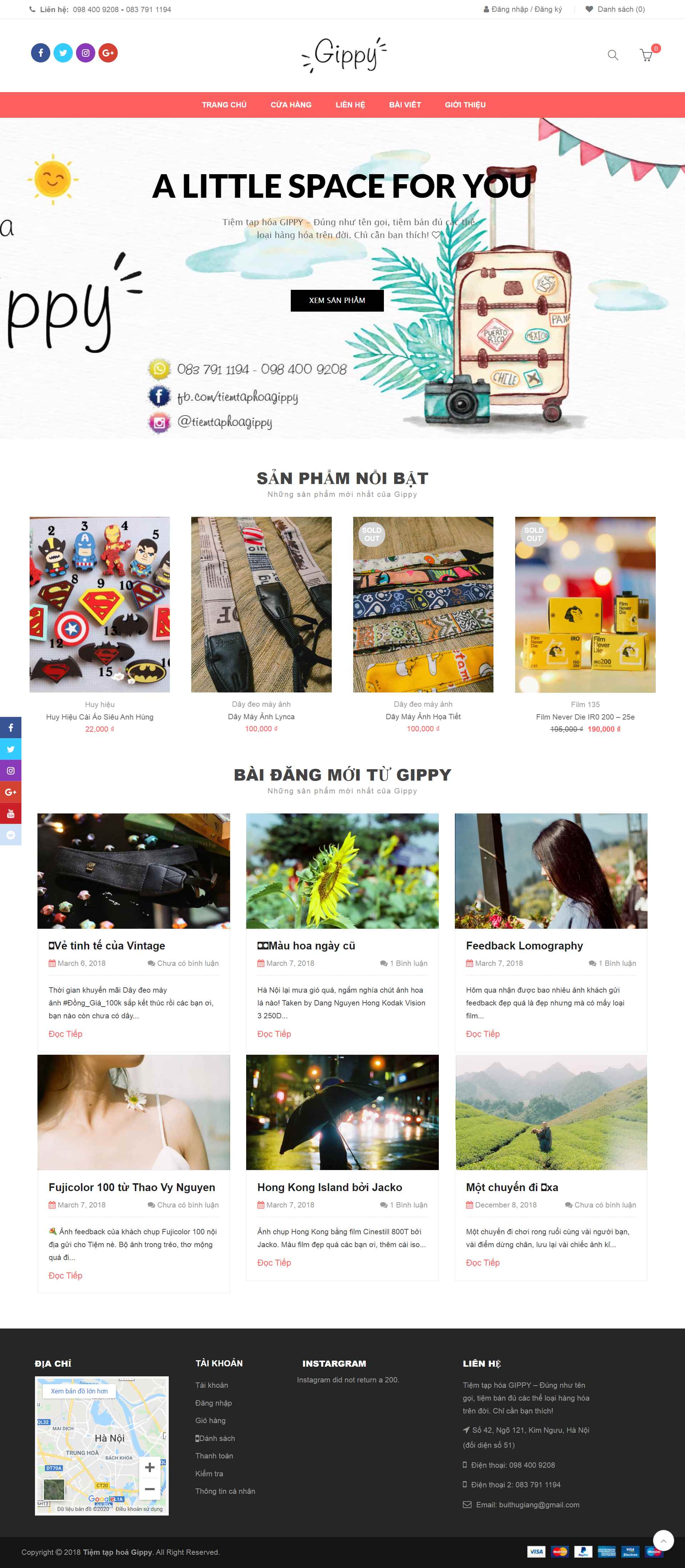 Thiết kế Web tạp hóa tiemtaphoagippy.com