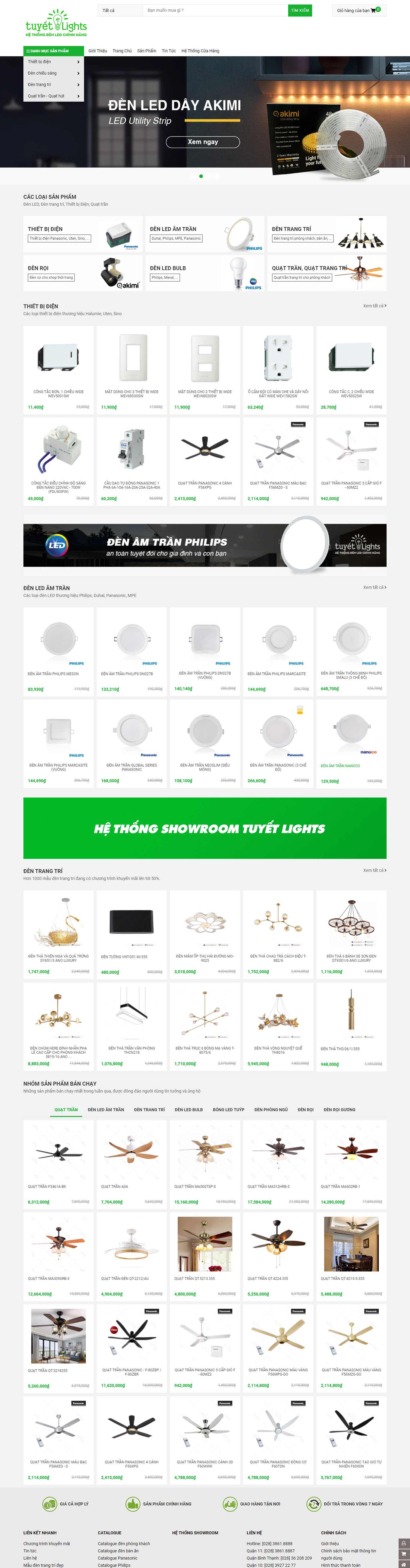 Thiết kế Web thiết bị điện tuyetlights.com