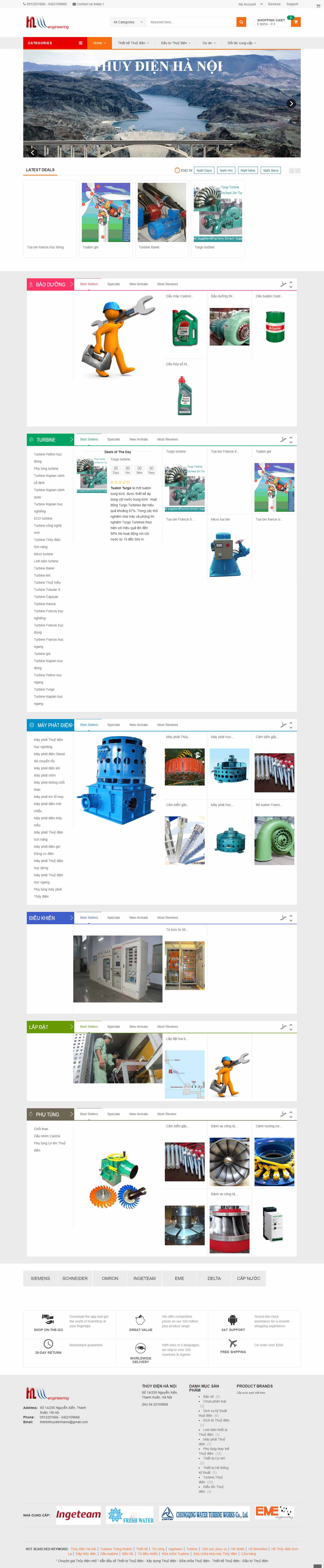 Thiết kế Web thiết bị thủy điện thuydienhanoi.com