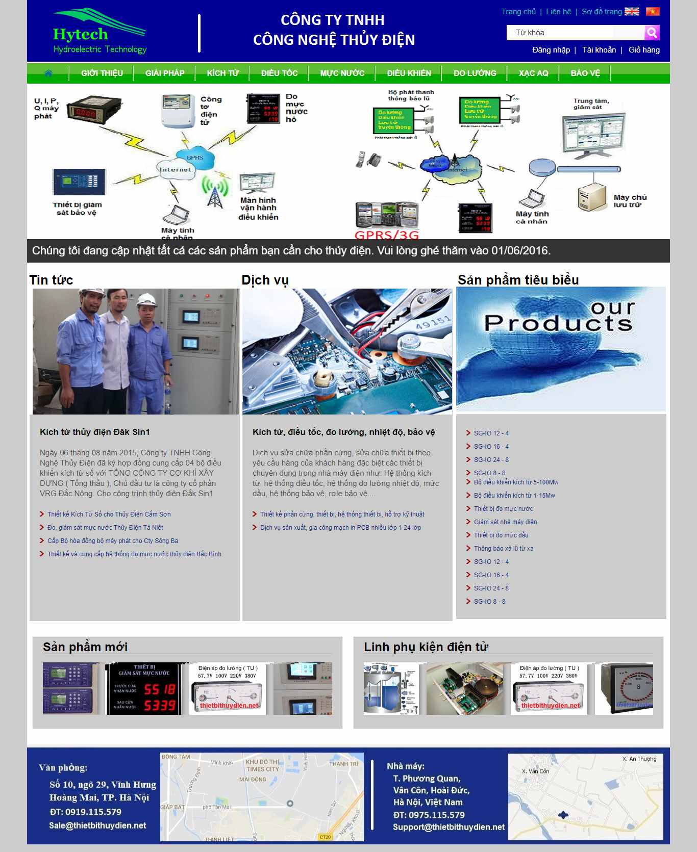 Thiết kế Web thiết bị thủy điện thietbithuydien.net