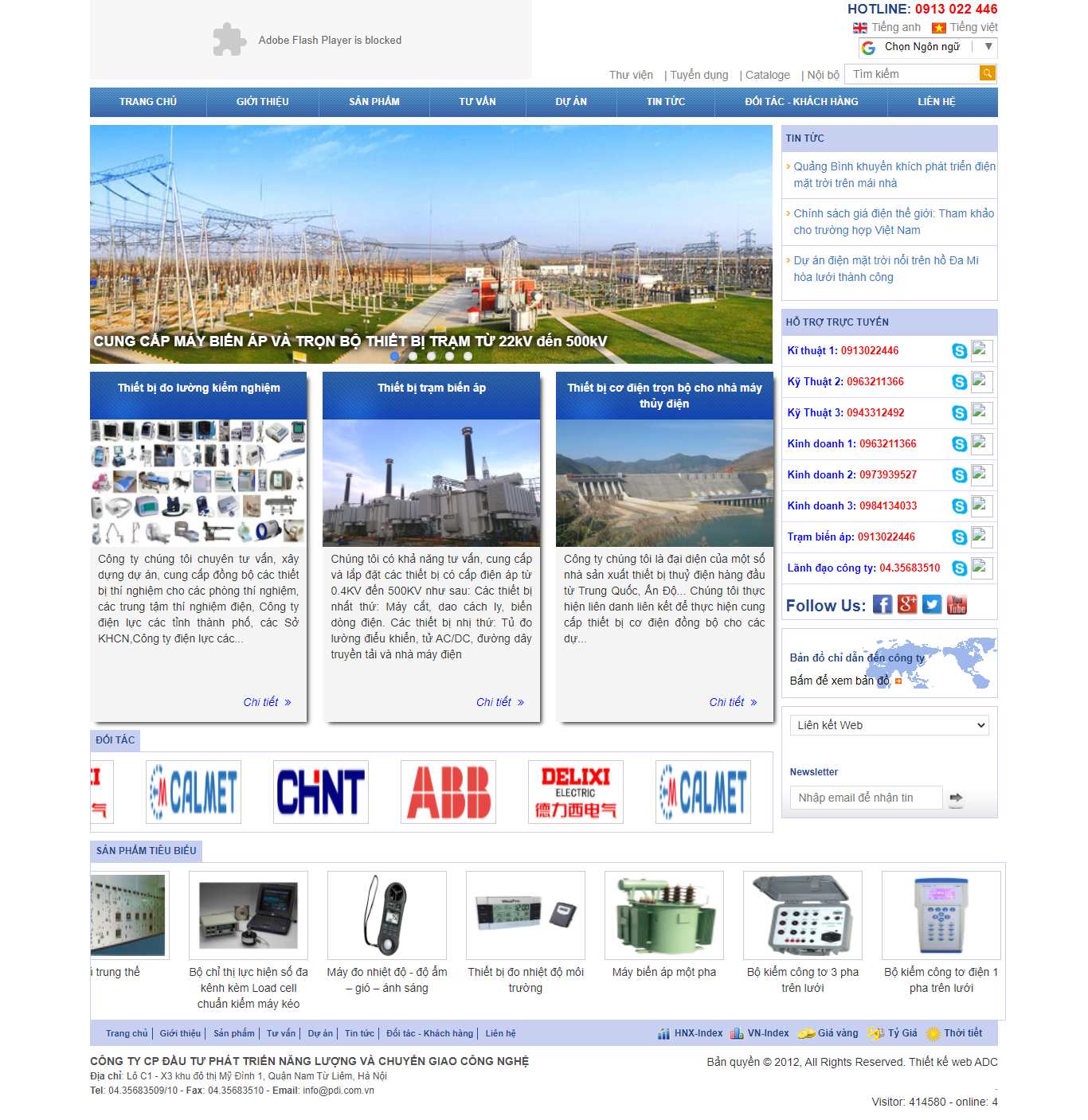 Thiết kế Web thiết bị thủy điện pdi.com.vn