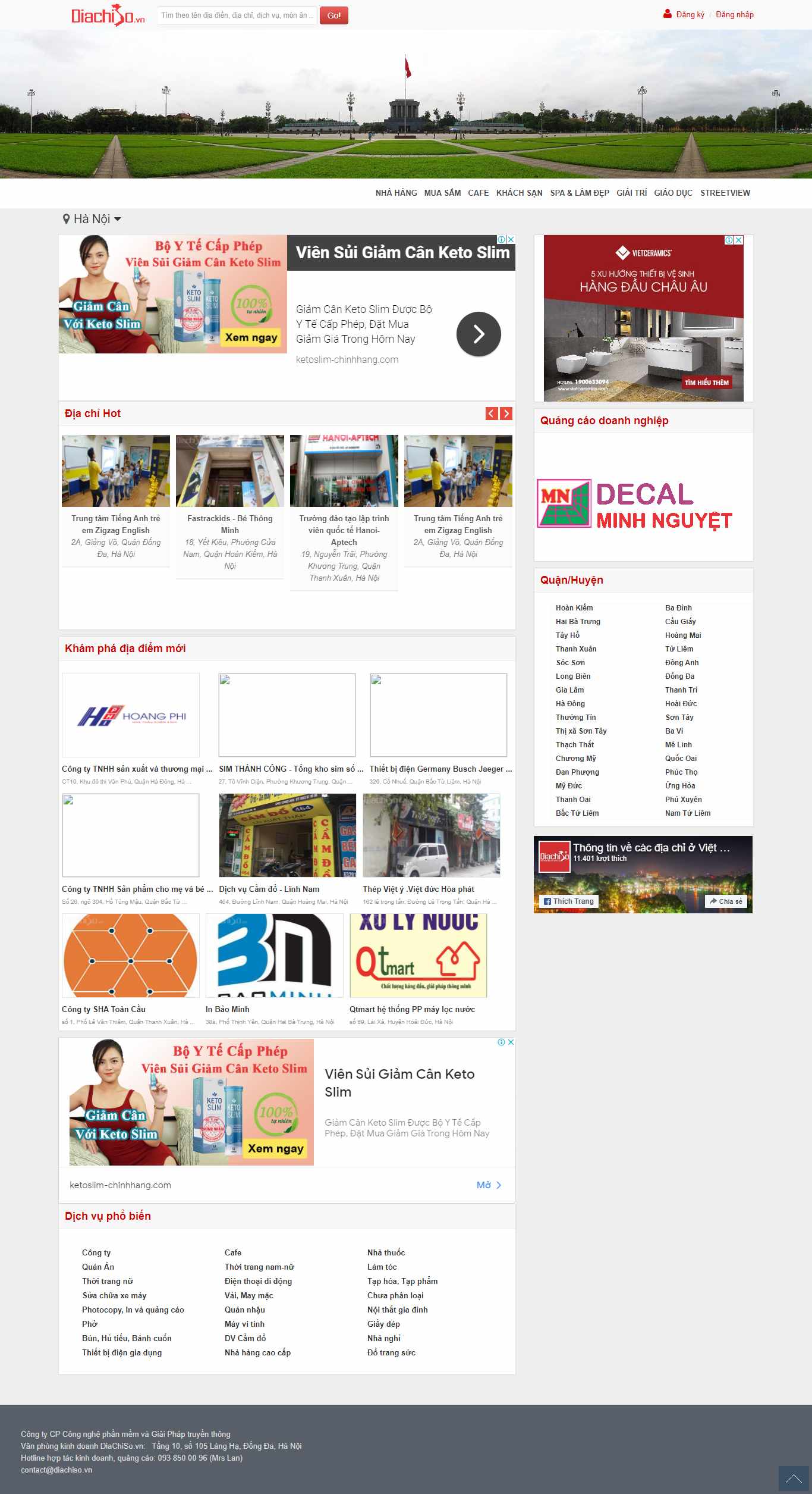 Thiết kế Web tòa soạn báo diachiso.vn