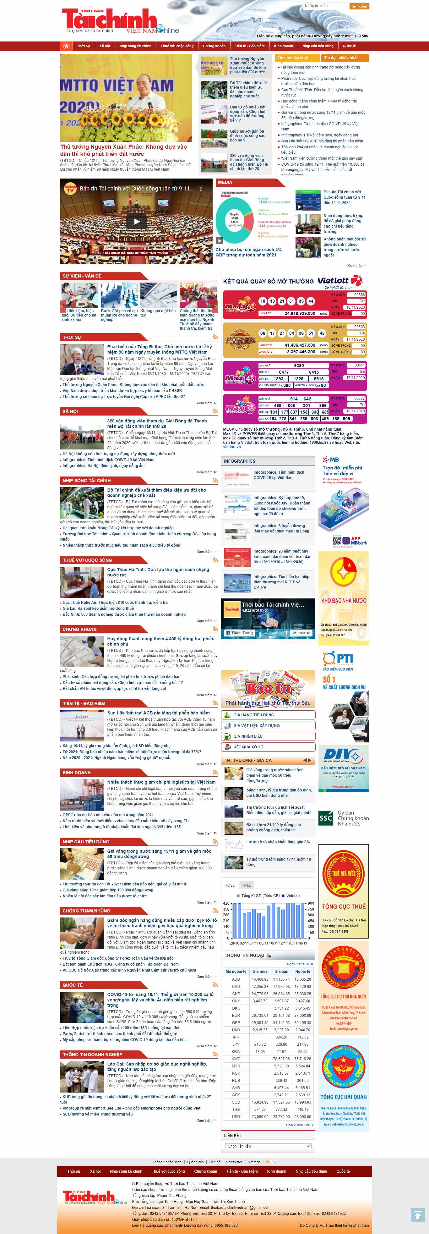 Thiết kế Web tòa soạn báo thoibaotaichinhvietnam.vn