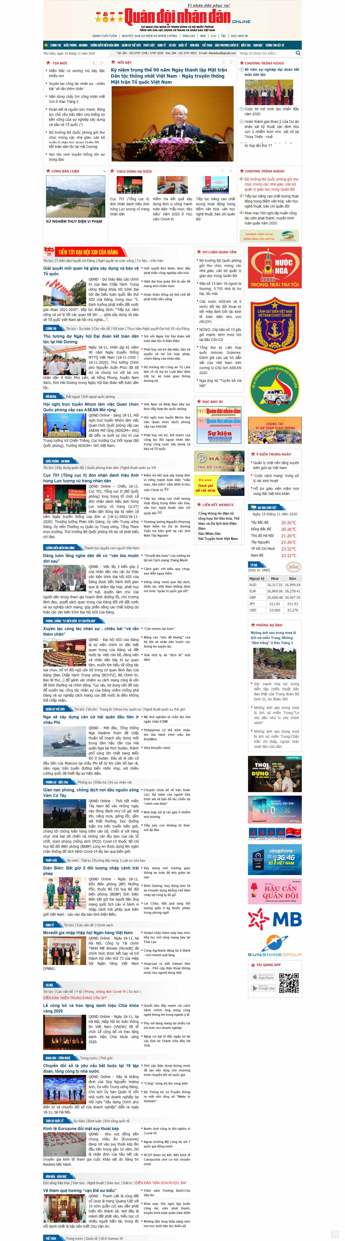 Thiết kế Web tòa soạn báo qdnd.vn