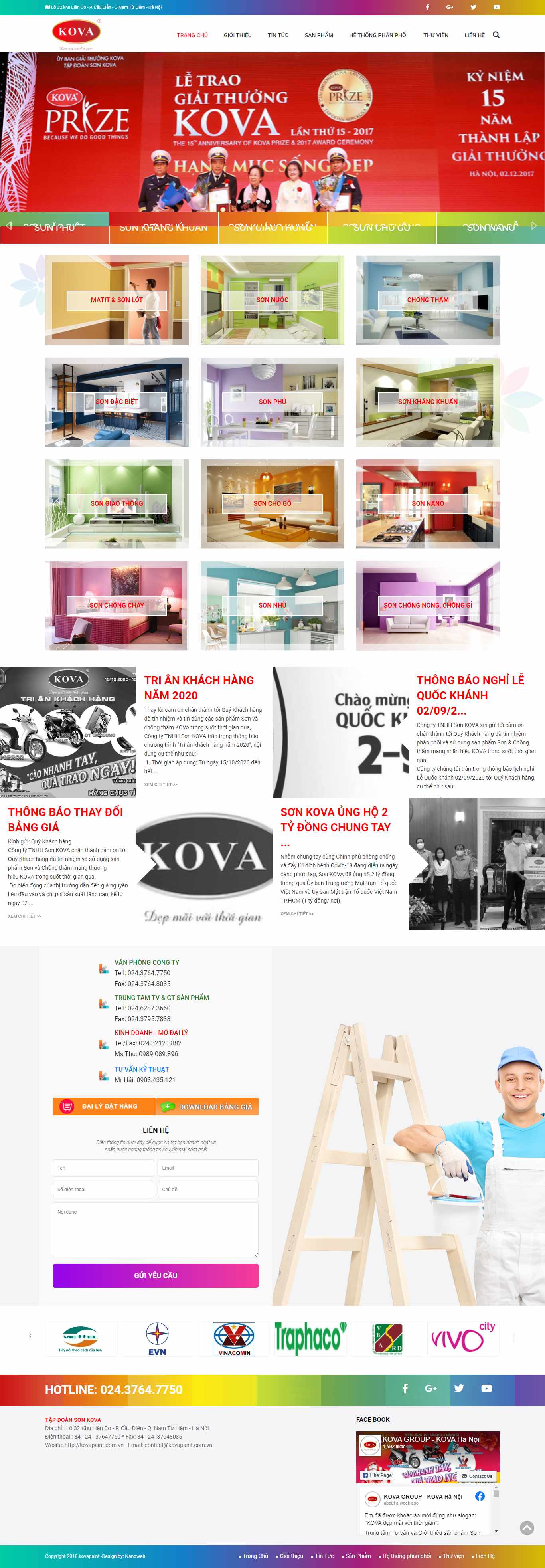 Thiết kế Web tập đoàn sơn kovapaint.com.vn