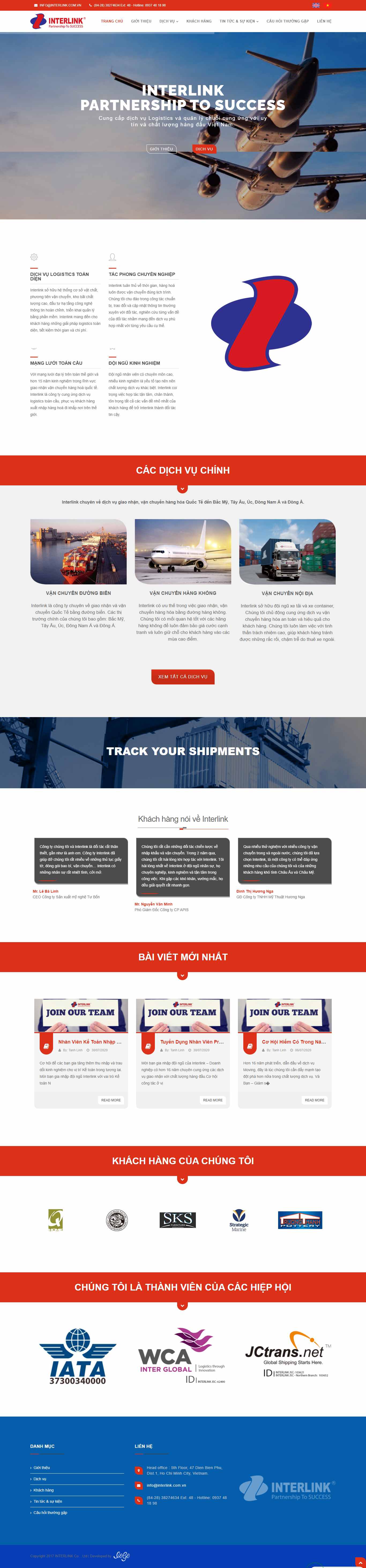 Thiết kế Web thuê kho bãi interlink.com.vn