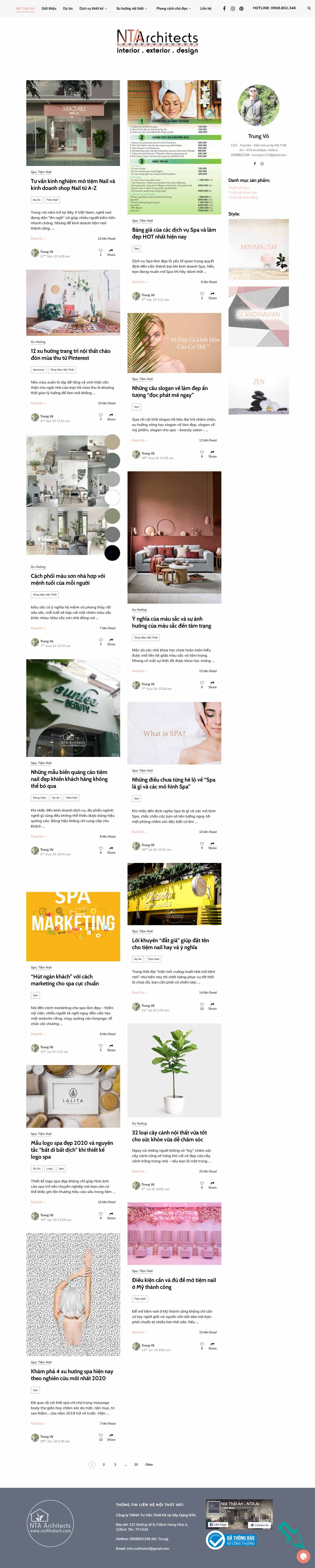 Thiết kế Web tiệm nails noithatart.com