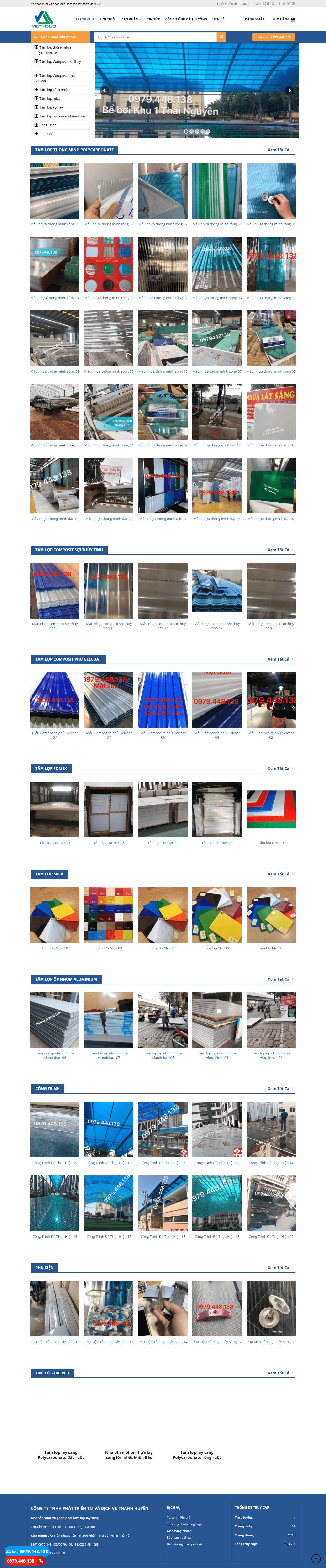 Thiết kế Web tấm lợp thông minh tamloplaysangvietduc.vn