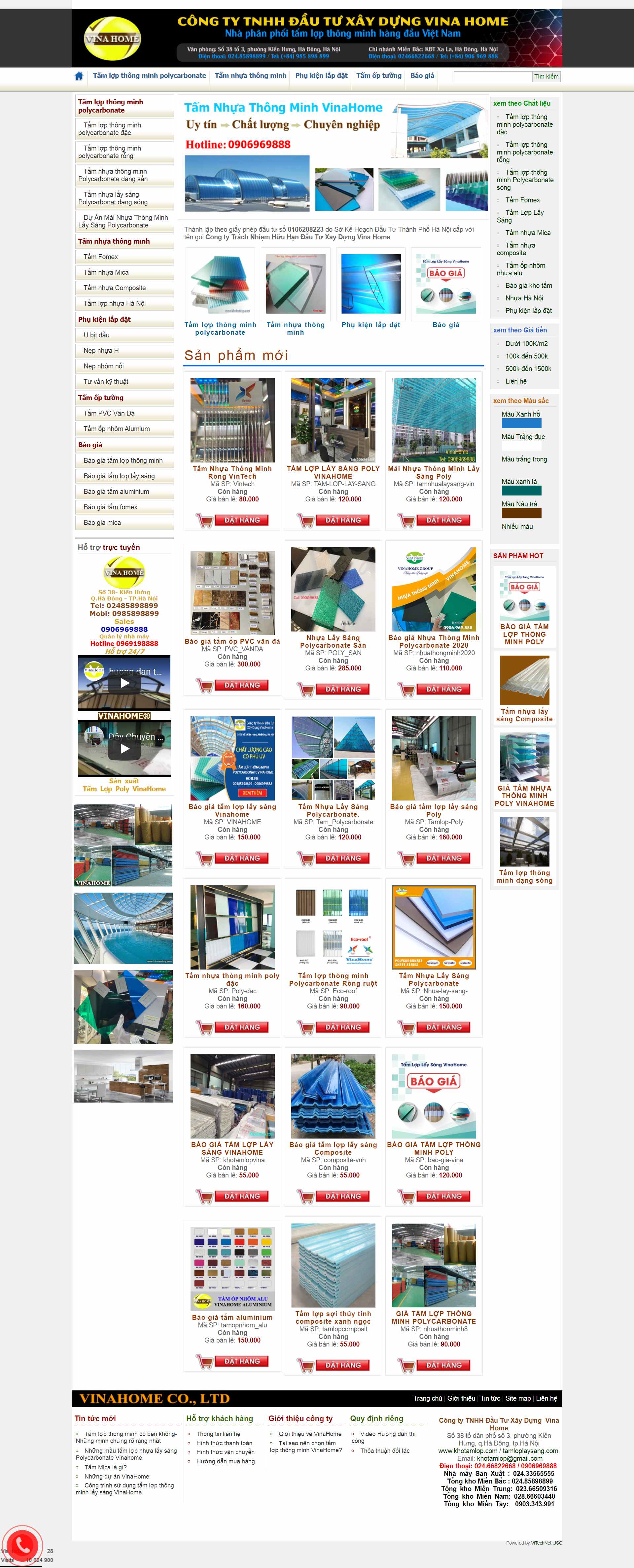 Thiết kế Web tấm lợp thông minh khotamlop.com