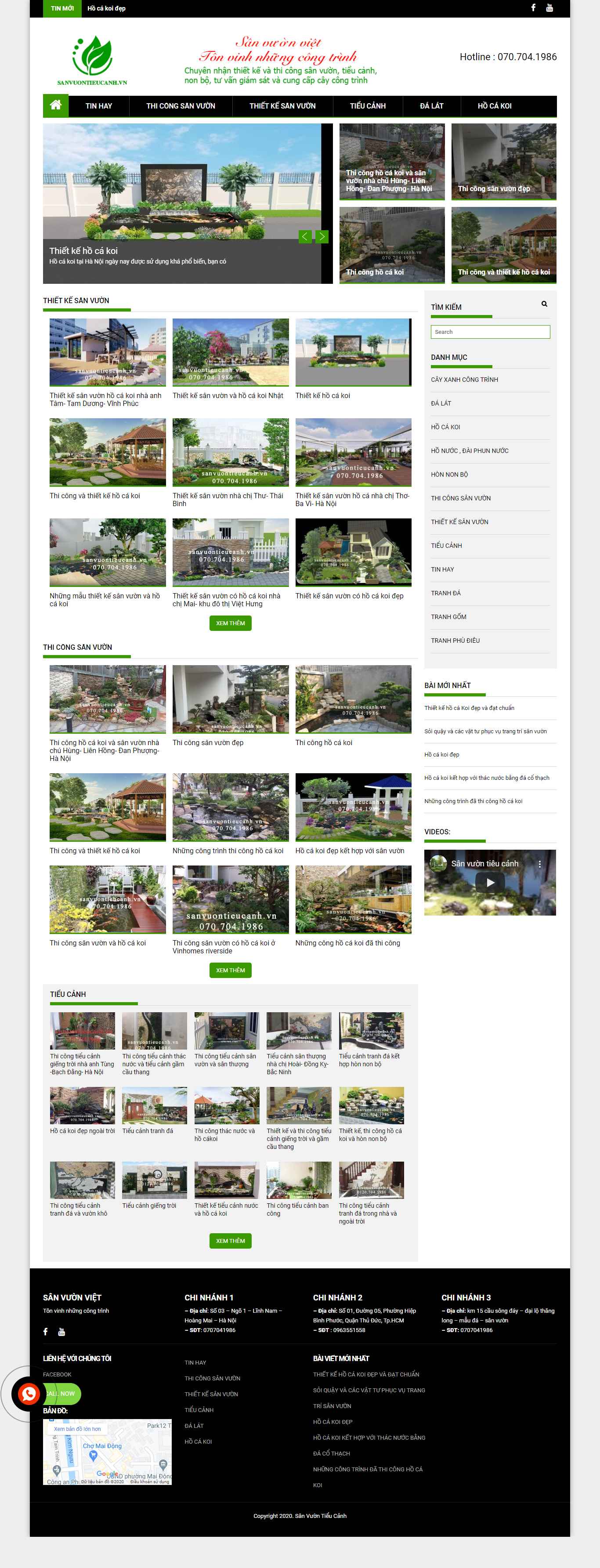 Thiết kế Web tiểu cảnh sân vườn sanvuontieucanh.vn